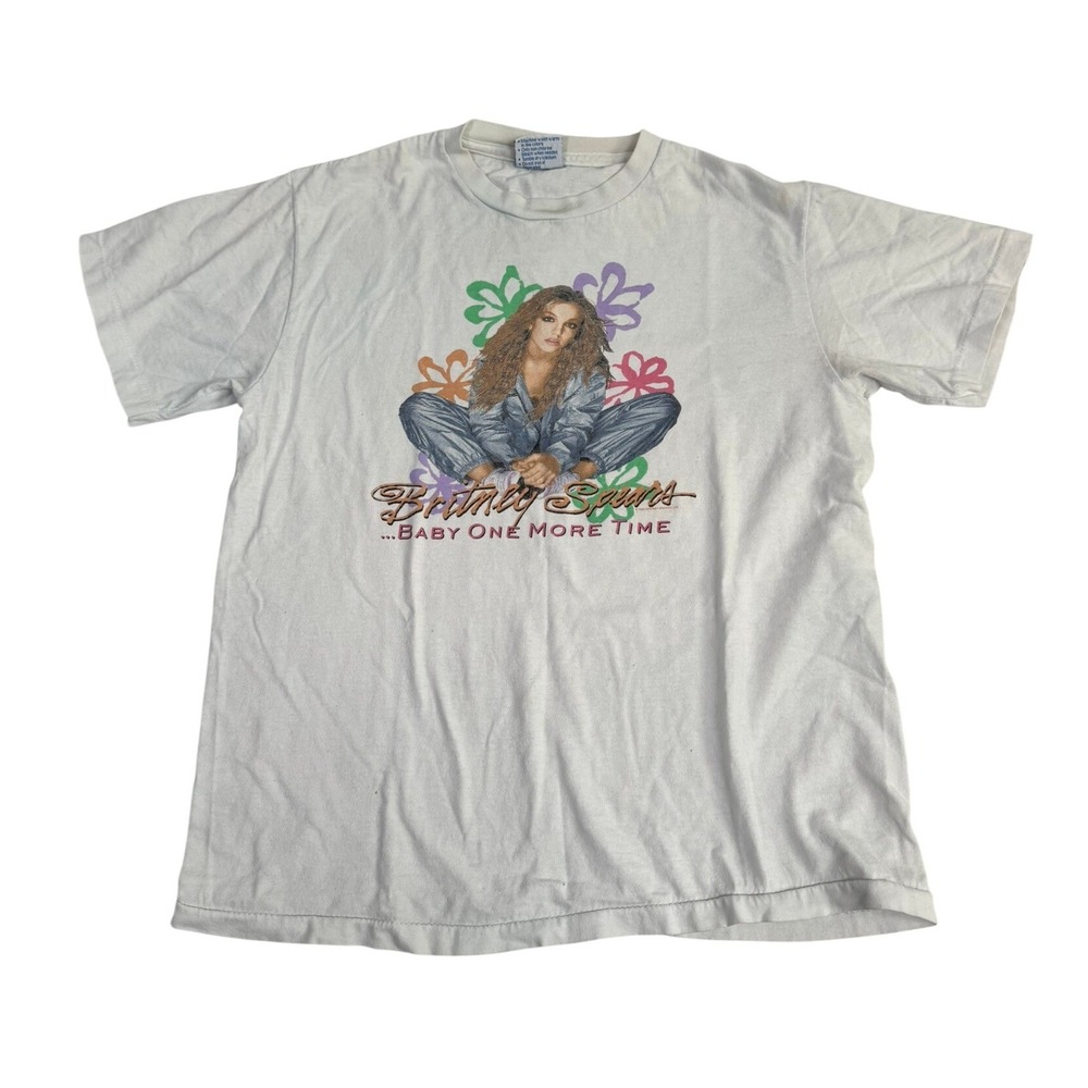 Vintage 1999 Britney Spears Baby One More Time T Shirt All Sport Youth L Y2K